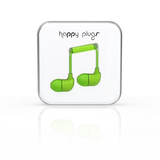happy plugs green in ear