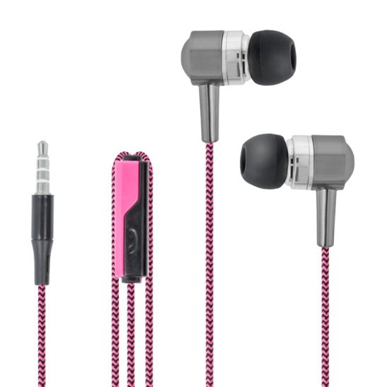 Forever SE-120 Nappikuulokkeet Mikrofonilla - Pinkki / Musta