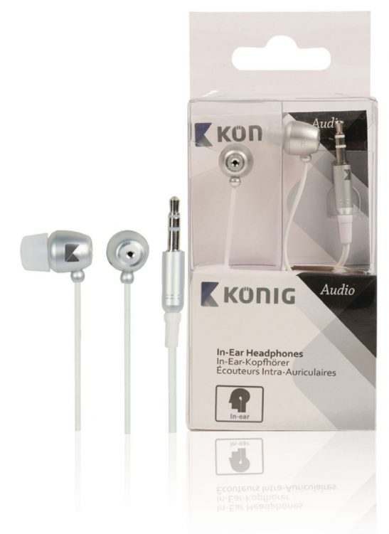 In-ear-kuulokkeet hopeanväriset