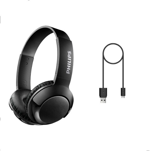Philips Bass+ On-Ear Bluetooth Headset SHB3075BK