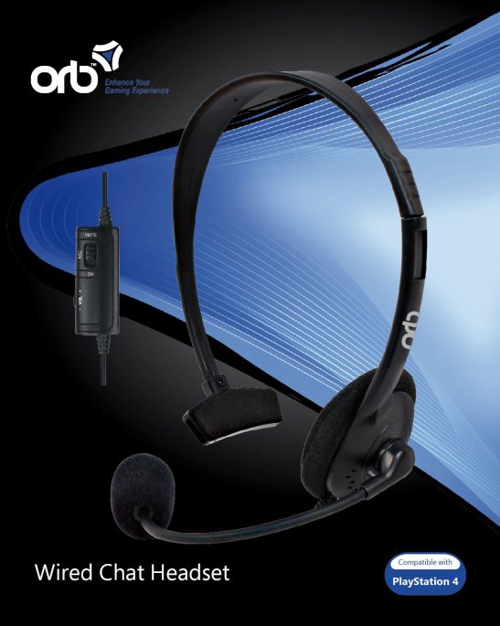 Playstation 4 - Wired Chat Headset (ORB)
