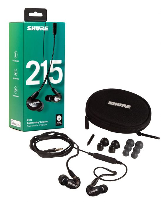 Shure - SE215 UNI - Sound Isolating Earphones (Black)