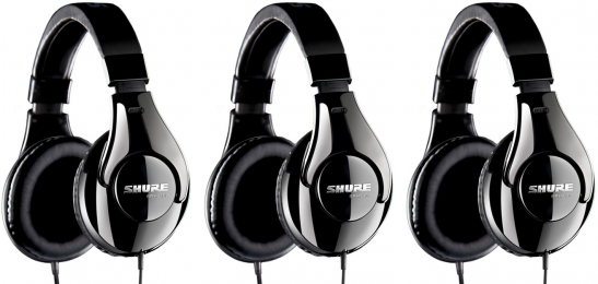 Shure - SRH240 - Professional Headphone Bundle (3-Pack)