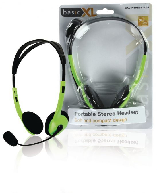 stereo headset vihreä