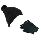 Kitsound Audio Beanie Headphones and Gloves Black