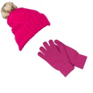 Kitsound Audio Beanie Headphones and Gloves Pink