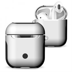 Silikonikotelo/suoja Apple Airpods - Valkoinen